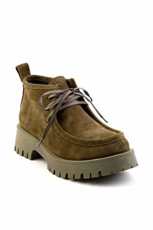 Haki Nubuk  Kadın Bot & Bootie K02028122601
