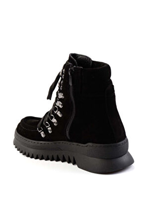 Siyah Süet Hakiki Deri Kadın Bot & Bootie K02032150502