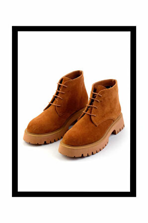 Taba Süet Hakiki Deri Kadın Bot & Bootie K02044001902