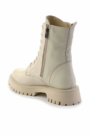 Bej Rolax Hakiki Deri Kadın Bot & Bootie K02044002345