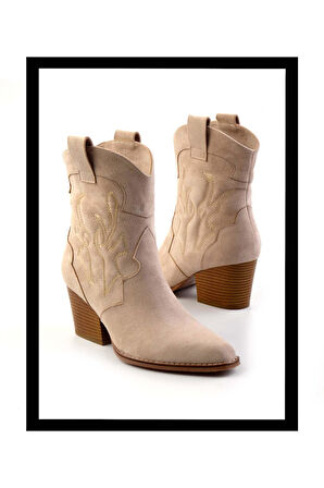 Bej Süet  Kadın Bot & Bootie K02055012002