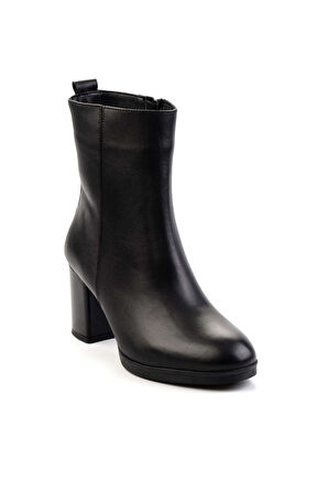 Siyah Hakiki Deri Kadın Bot & Bootie K02087752903