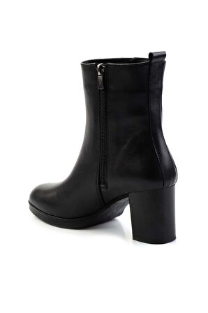 Siyah Hakiki Deri Kadın Bot & Bootie K02087752903