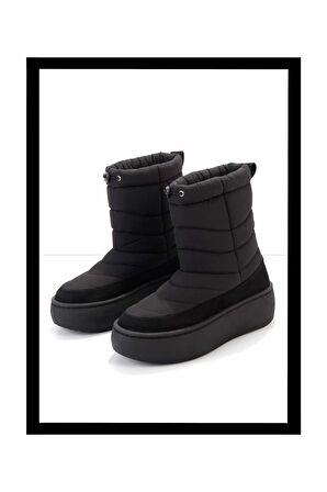 Mat Siyah Paraşüt  Kadın Bot & Bootie K02102011267