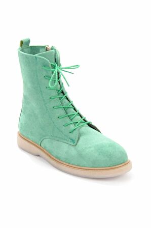 Bambi Yesil Süet  Kadın Bot & Bootie K02116010502