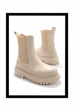 Bej  Kadın Bot & Bootie K02129051509