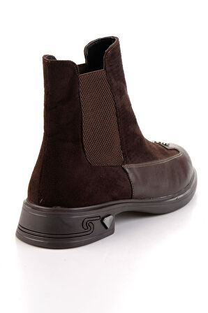 Kahve Hakiki Deri Kadın Bot & Bootie K02140086702