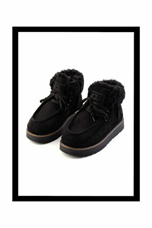 Siyah Süet   Kadın Bot & Bootie K02140434502