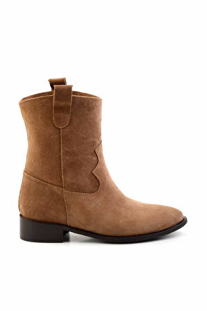 Taba Süet Hakiki Deri Kadın Bot & Bootie K02140437002