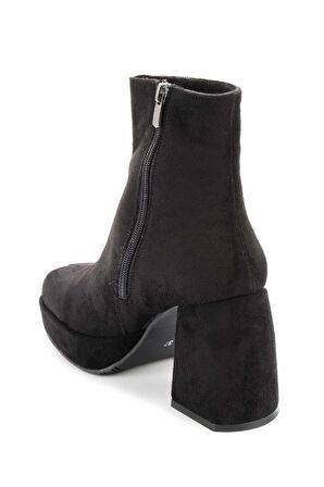 Bambi Siyah Süet  Kadın Bot & Bootie K02154170202