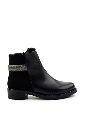 Siyah Siyah Süet  Kadın Bot & Bootie K02156201209