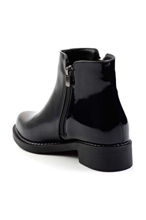 Siyah Siyah Rugan  Kadın Bot & Bootie K02156201609