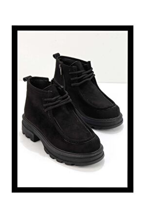 Siyah Süet  Kadın Bot & Bootie K02179745202