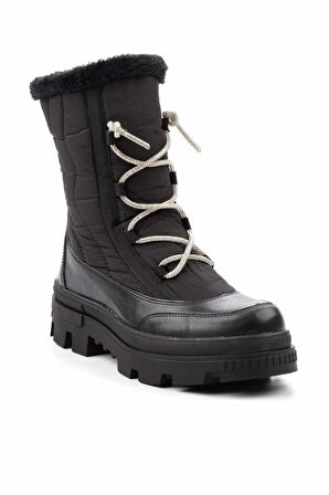 Mat Siyah Paraşüt  Kadın Bot & Bootie K02179144767