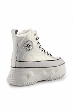 Beyaz Rugan Hakiki Deri Kadın Bot & Bootie K02185035608