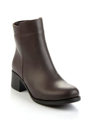 Kahve Hakiki Deri Kadın Bot & Bootie K02208022003