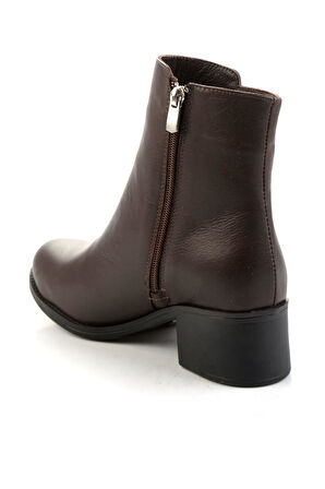 Kahve Hakiki Deri Kadın Bot & Bootie K02208022003