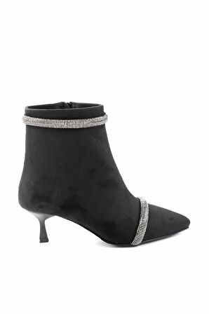Bambi Siyah Süet  Kadın Bot & Bootie K02209421002