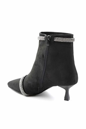 Bambi Siyah Süet  Kadın Bot & Bootie K02209421002