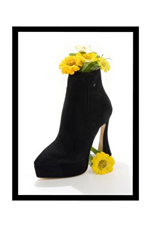Siyah Süet  Kadın Bot & Bootie K02204500202
