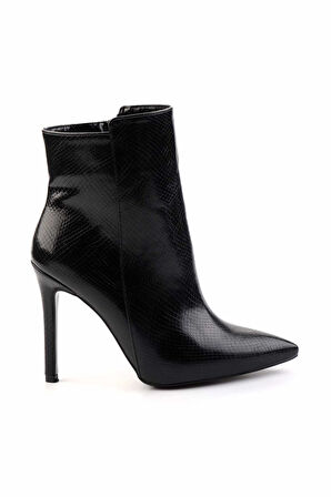Siyah Yılan  Kadın Bot & Bootie K02209740507