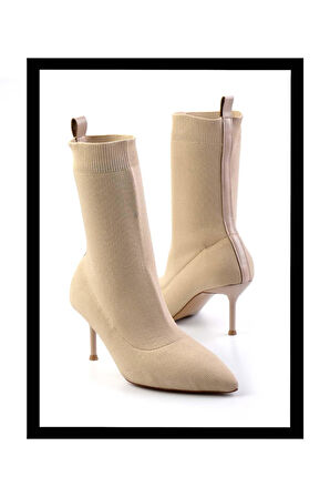 Bej Triko  Kadın Bot & Bootie K02209033082