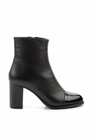 Siyah Siyah Leather Kadın Bot & Bootie K02208021503