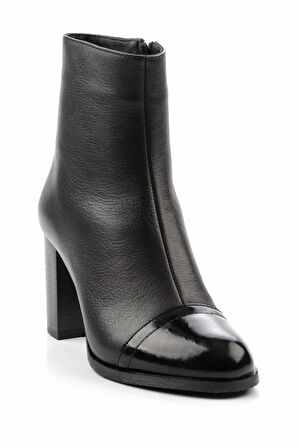Siyah Siyah Leather Kadın Bot & Bootie K02208021503