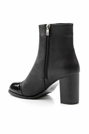 Siyah Siyah Leather Kadın Bot & Bootie K02208021503