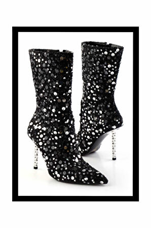 Lame Pullu  Kadın Bot & Bootie K02209034053