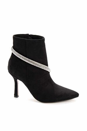 Bambi Siyah Süet  Kadın Bot & Bootie K02211572602