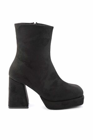 Bambi Siyah Süet  Kadın Bot & Bootie K02215290202