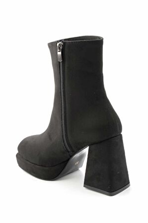 Bambi Siyah Süet  Kadın Bot & Bootie K02215290202