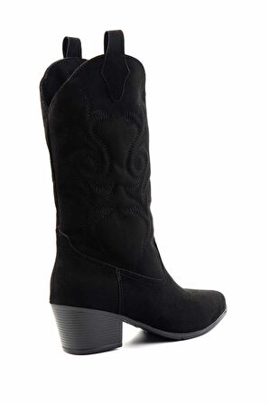 Siyah Süet  Kadın Bot & Bootie K02217100702