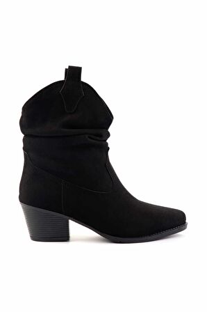 Siyah Süet  Kadın Bot & Bootie K02217100802