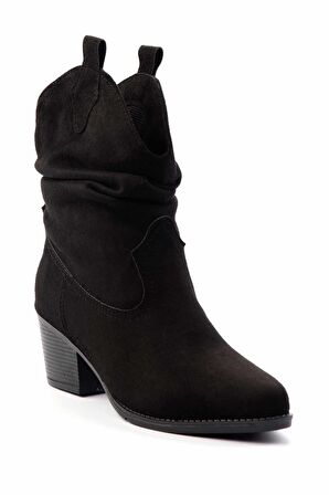 Siyah Süet  Kadın Bot & Bootie K02217100802