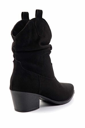 Siyah Süet  Kadın Bot & Bootie K02217100802