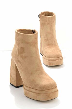 Bambi Vizon Süet  Kadın Bot & Bootie K02215300102