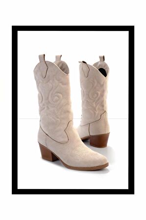 Bej Süet  Kadın Bot & Bootie K02217100702