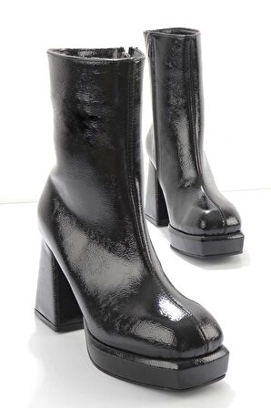 Bambi Siyah Kirisik Rugan  Kadın Bot & Bootie K02215290208