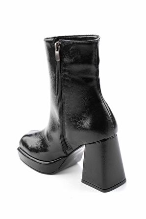 Bambi Siyah Kirisik Rugan  Kadın Bot & Bootie K02215290208