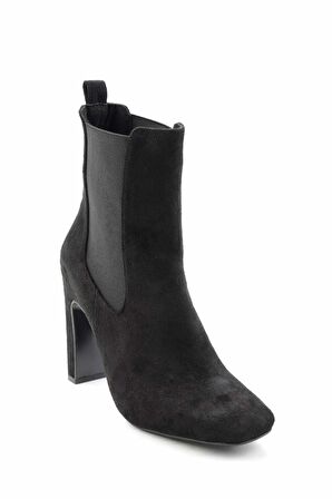 Bambi Siyah Süet  Kadın Bot & Bootie K02221500202