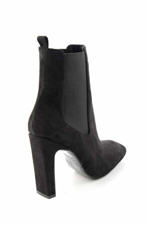 Bambi Siyah Süet  Kadın Bot & Bootie K02221500202