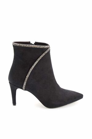 Bambi Siyah Süet  Kadın Bot & Bootie K02226111202