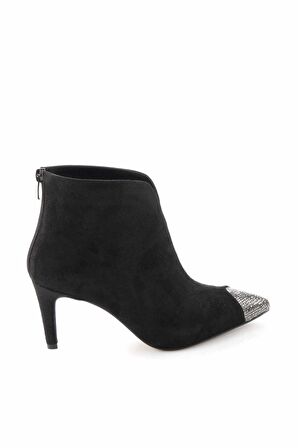 Bambi Siyah Süet  Kadın Bot & Bootie K02226111302