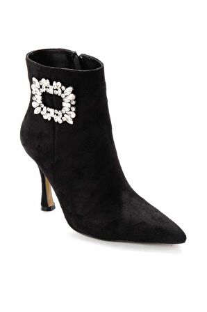 Bambi Siyah Süet  Kadın Bot & Bootie K02229008402