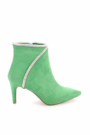 Bambi Yesil Süet  Kadın Bot & Bootie K02226111202