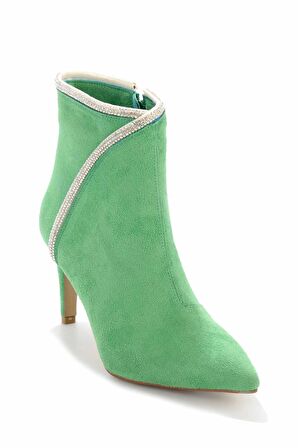 Bambi Yesil Süet  Kadın Bot & Bootie K02226111202