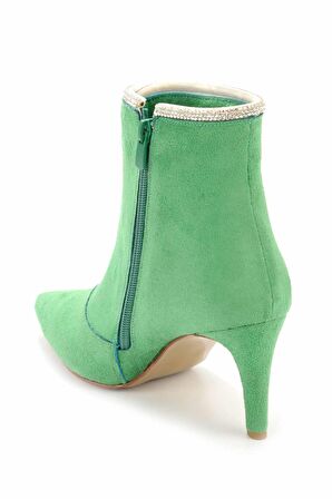 Bambi Yesil Süet  Kadın Bot & Bootie K02226111202