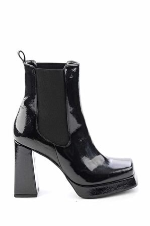 Bambi Siyah Rugan  Kadın Bot & Bootie K02221500708